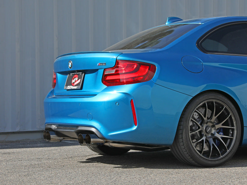aFe 16-18 BMW M2 L6-3.0L MACH Force-Xp 3in to 2.5in 304 SS Cat-Back Exhaust System-Quad Polish Tips - GTR Auto