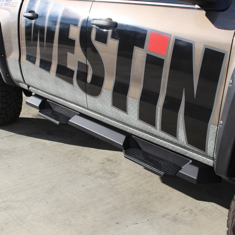 Westin/HDX 07-18 Chevy/GMC Silv/Sierra 15/25/3500 Crew Xtreme Nerf Step Bars - Textured Black - GTR Auto