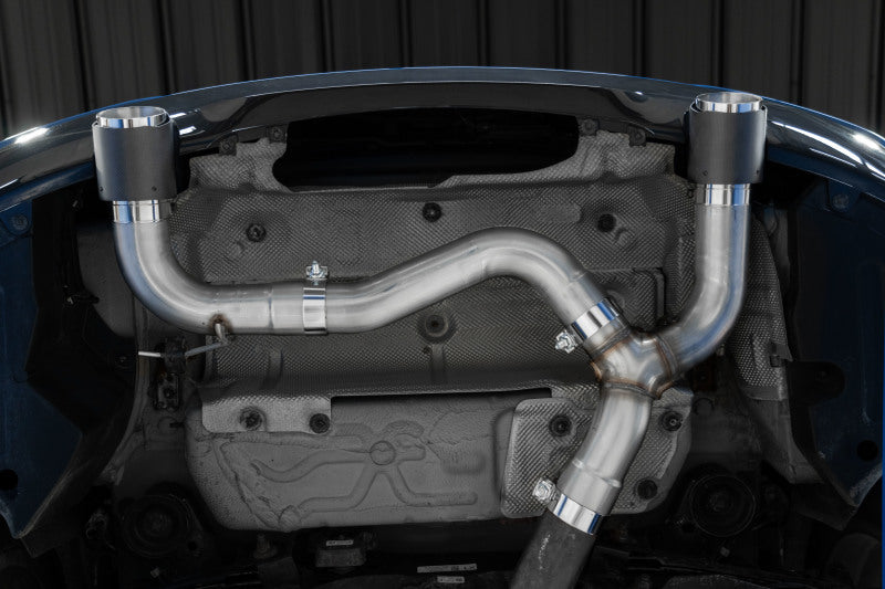 MBRP 17-21 BMW M240I 3.0L 3in Axle Back Dual Rear Exit w/ T304 SS Carbon Fiber Tips (Street Version) - GTR Auto