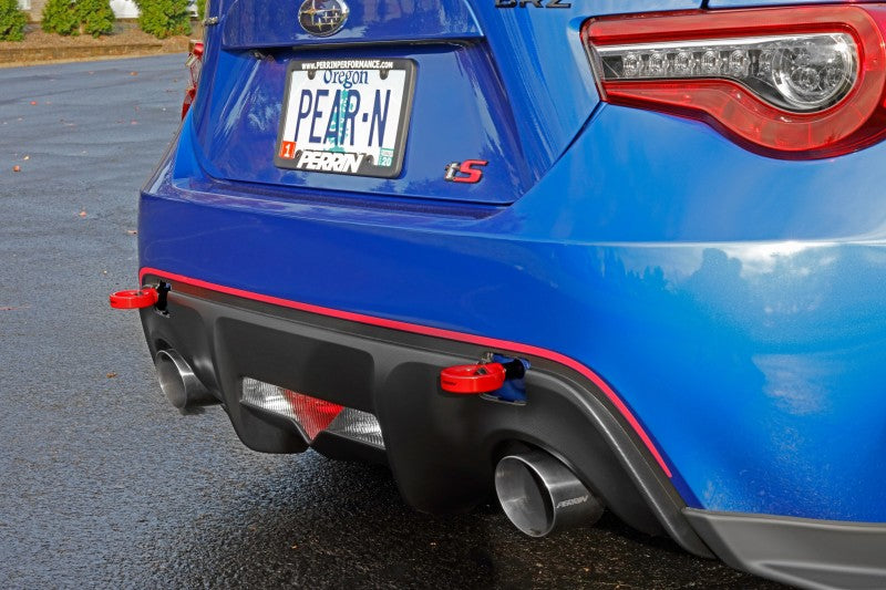 PERRIN 13-26 Subaru BRZ / 13-20 Scion FRS & Toyota 86 / 22-26 GR86 Tow Hook Kit (Rear) - Red - GTR Auto