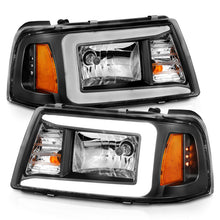 Load image into Gallery viewer, ANZO 2001-2011 Ford Ranger Crystal Headlights w/ Light Bar Black Housing - GTR Auto