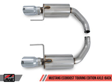 Load image into Gallery viewer, AWE Tuning S550 Mustang EcoBoost Axle-Back Exhaust - Touring Edition (Chrome Silver Tips)
