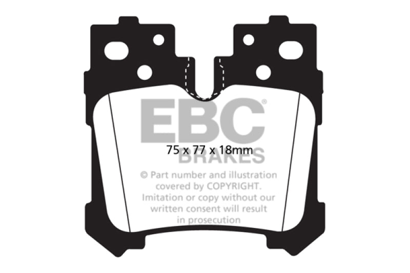 EBC 07+ Lexus LS460 4.6 Greenstuff Rear Brake Pads - GTR Auto
