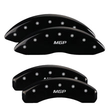 Load image into Gallery viewer, MGP 4 Caliper Covers Engraved Front &amp; Rear MGP Yellow Finish Black Char 2001 Chevrolet Impala