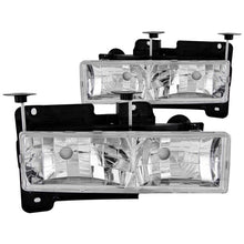 Load image into Gallery viewer, ANZO 1988-1998 Chevrolet C1500 Crystal Headlights Chrome w/o Bulbs - GTR Auto