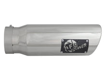 Load image into Gallery viewer, aFe Diesel Exhaust Tip Bolt On Polished 4in Inlet x 5in Outlet x 15in
