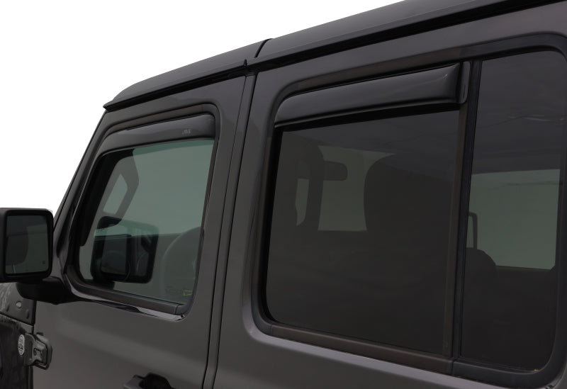AVS 2018 Jeep Wrangler Unlimited (4-Door) Ventvisor In-Channel Window Deflectors 4pc - Smoke - GTR Auto