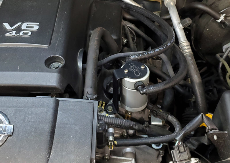J&L 2005-2019 Nissan Frontier 4L Oil Separator 3.0 - Clear Anodized - GTR Auto