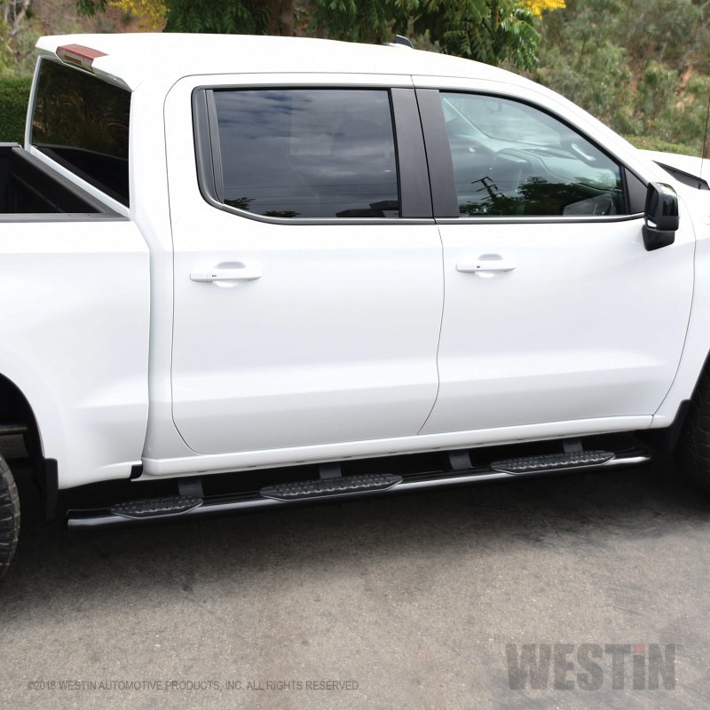 Westin 2019 Chevrolet Silverado/Sierra 1500 CC (5.5ft) PRO TRAXX 5 WTW Oval Nerf Step Bars - Black - GTR Auto