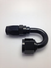 Load image into Gallery viewer, Fragola -6AN Pro-Flow x 180 Degree 3/8 EFI Quick Disconnect Hose End - Black
