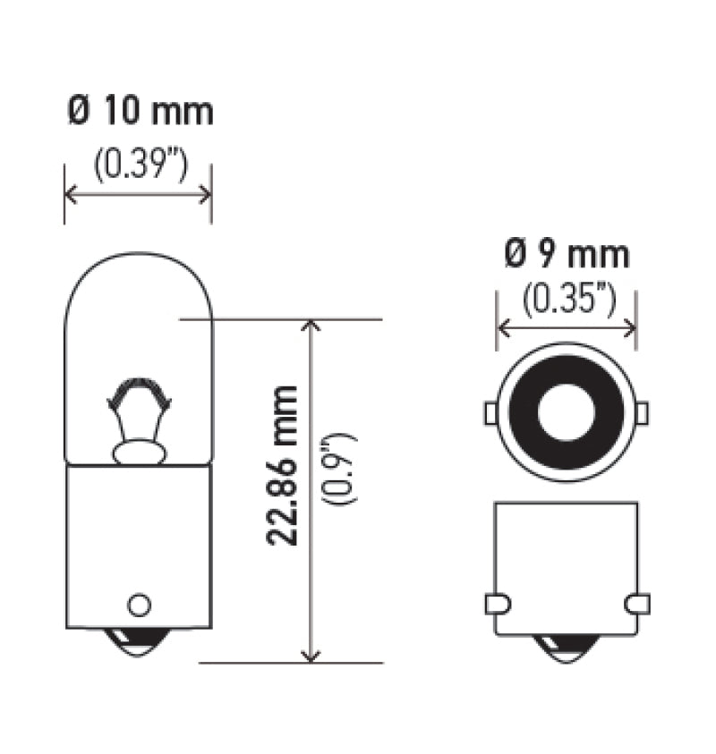 Hella Bulb 3893 12V 4W BA9s T2.75 - GTR Auto