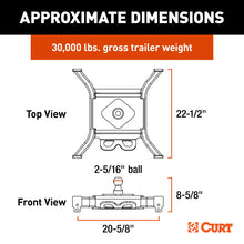 Load image into Gallery viewer, Curt Spyder 5th Wheel Rail Gooseneck Hitch with 2-5/16in Ball - 30K