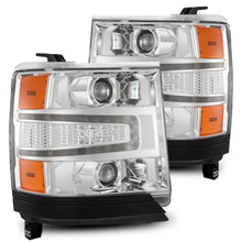 Load image into Gallery viewer, AlphaRex 16-18 Chevy 1500HD LUXX LED Proj Headlights Chrome w/Seq Actv Lgt / Seq Sig (Req PN 810023) - GTR Auto