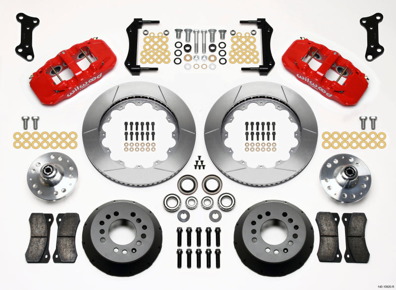 Wilwood AERO6 Front Hub Kit 14.00 Red 67-69 Camaro 64-72 Nova Chevelle - GTR Auto