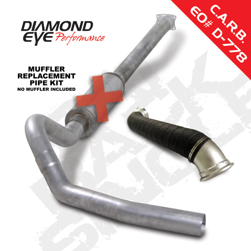 Diamond Eye KIT 4in Catback MRP Single w/ TDP AL 04-05 Chevy/GMC 6.6L Duramax 2500/3500 - GTR Auto