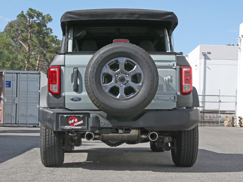 aFe Vulcan 3in 304 SS Axle-Back Exhaust 2021 Ford Bronco L4-2.3L (t)/V6-2.7L (tt) w/ Polished Tips - GTR Auto