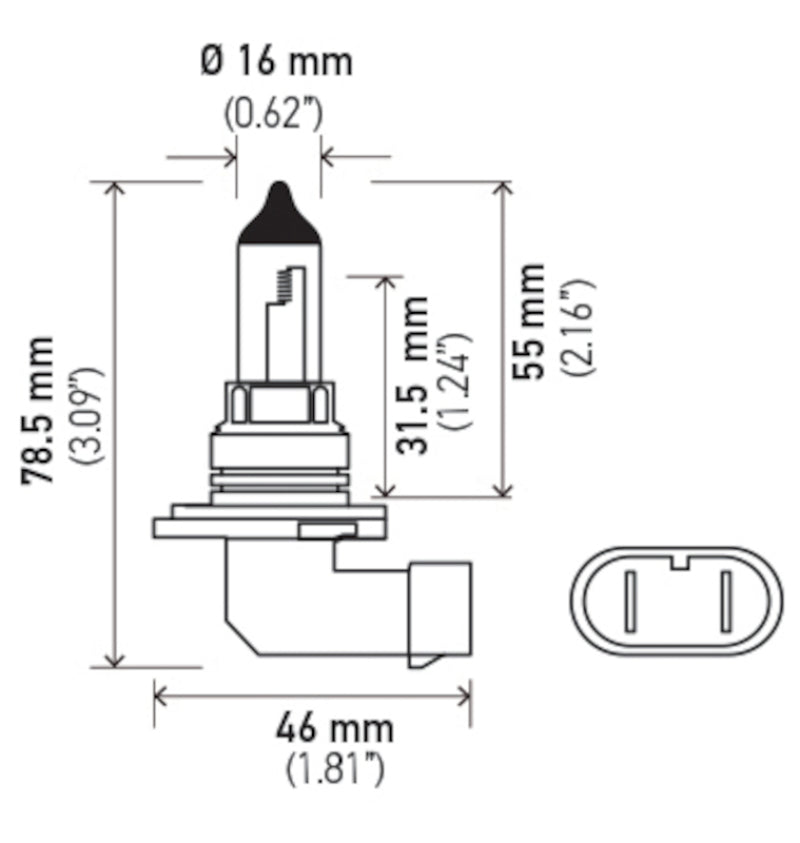 Hella Bulb 9006/HB4 12V 55W P22d T4 LONGLIFE LA9006LL