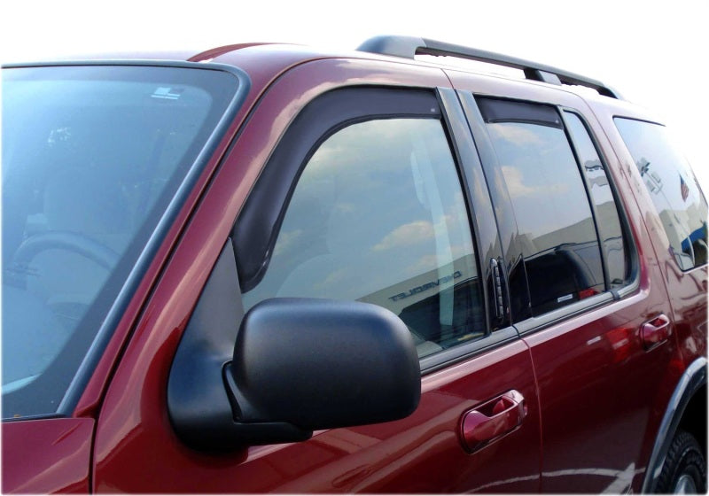 AVS 02-10 Ford Explorer (4 Door) Ventvisor In-Channel Front & Rear Window Deflectors 4pc - Smoke - GTR Auto
