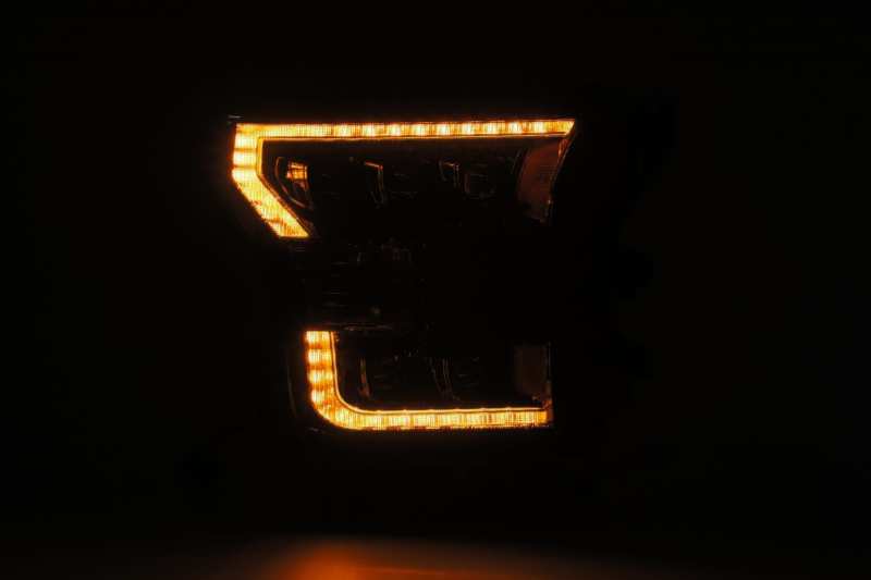 AlphaRex 17-20 Ford Raptor NOVA LED Proj Headlights Plank Style Alpha Black w/Activ Light/Seq Signal - GTR Auto
