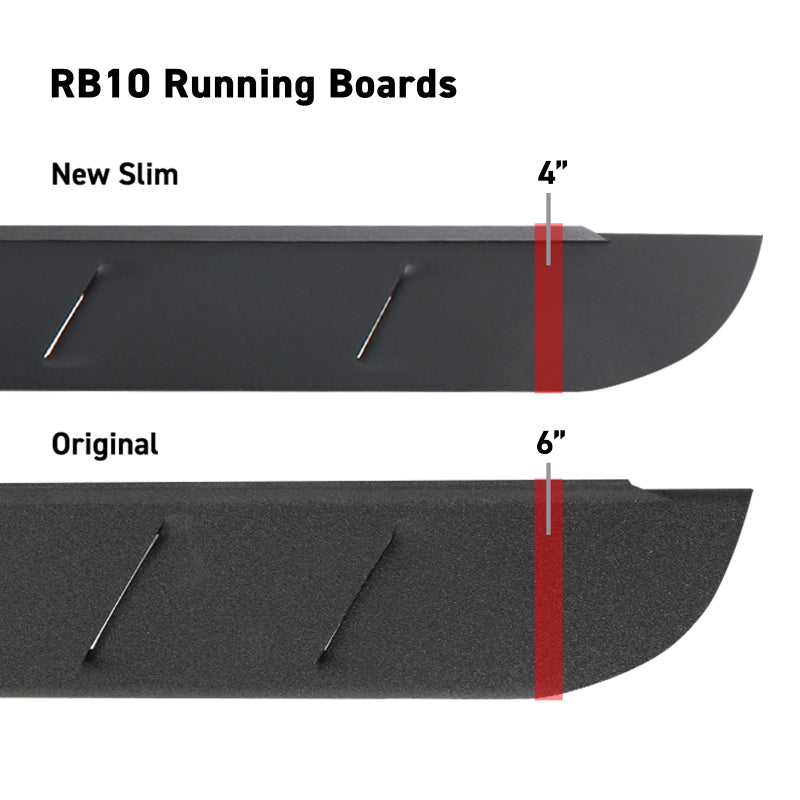 Go Rhino RB10 Slim Running Boards - Universal 68in. (Fits 2DR) - Tex. Blk - GTR Auto