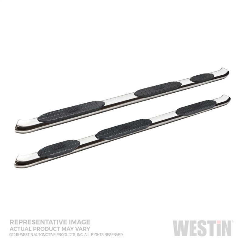 Westin 2019 Chevrolet Silverado Crew Cab PRO TRAXX 5 W2W Oval Nerf Step Bars - Stainless Steel - GTR Auto