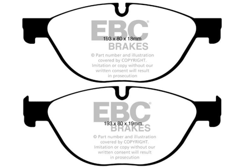 EBC 12-13 BMW 528 2.0 Turbo (F10) Performance Greenstuff Front Brake Pads - GTR Auto