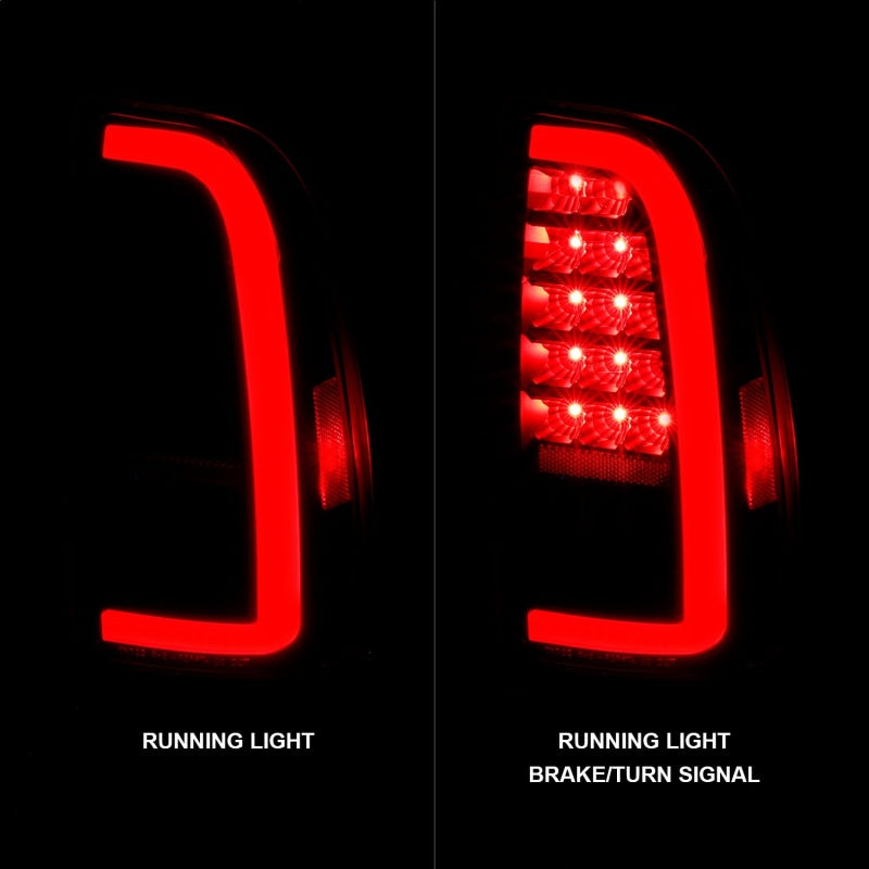ANZO 00-06 Toyota Tundra (Std. Bed/Reg Cab) LED Taillights w/Light Bar Black Housing Smoke Lens - GTR Auto