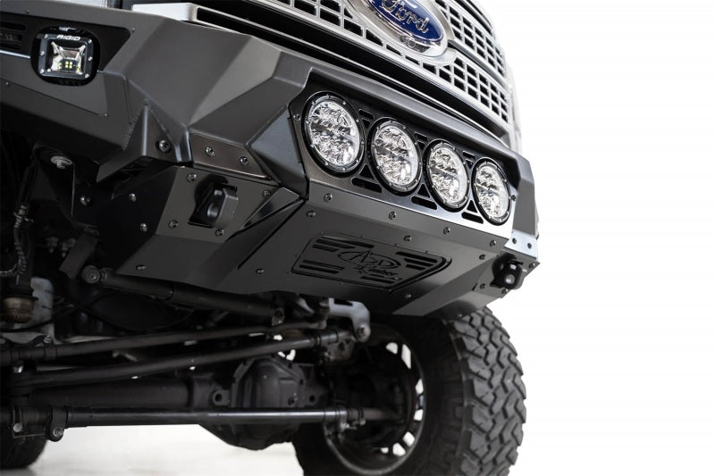 Addictive Desert Designs 17-20 Ford Super Duty Bomber Front Bumper w/ Mounts For 4 Rigid 360 6in - GTR Auto