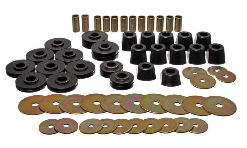 Energy Suspension 67-95 K5 Blazer/67-70 Denali XL/Suburban/Yukon XL 4WD Black Body (Cab) Mount Set - GTR Auto