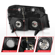Load image into Gallery viewer, ANZO 04-12 GM Colorado/Canyon/I-Series Crystal Headlights - w/ Light Bar Black Housing 4pcs - GTR Auto
