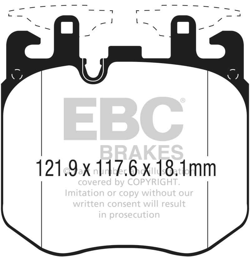 EBC 2019+ BMW X5 3.0T / 2020+ BMW X6 4.4TT M50 (G05/G06/G07) Redstuff Front Brake Pads - GTR Auto