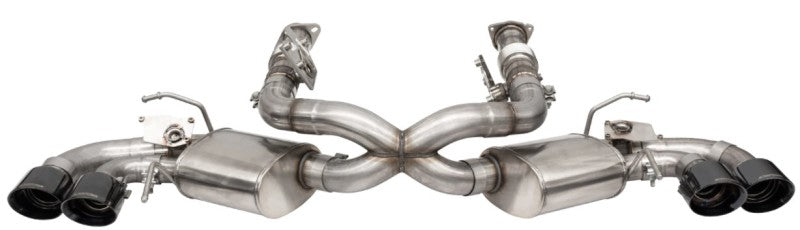 Corsa 2020-25 Corvette C8 3in Valved Cat-Back 4.5in Blk Quad Tips - Fits Factory Perf Exhaust w/ AFM - GTR Auto