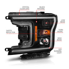 Load image into Gallery viewer, ANZO 2018-2020 Ford F-150 Projector Headlight w/ Plank Style Switchback Black Housing - GTR Auto