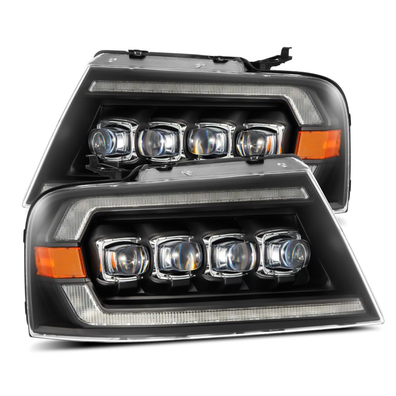 AlphaRex 04-08 Ford F-150 (No 2004 Heritage) NOVA-Series LED Proj HL Alpha-Blk w/Actv Lgt / Seq. Sig - GTR Auto