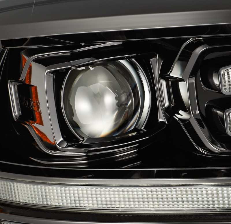 AlphaRex 09-18 Dodge Ram 2500HD LUXX LED Proj Headlights Plank Style Black w/Seq Signal/Smoked DRL - GTR Auto