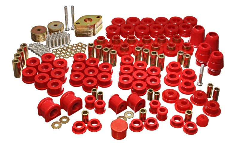 Energy Suspension 07-11 Jeep JK 4dr Red Hyper-Flex Master Bushing Set - GTR Auto