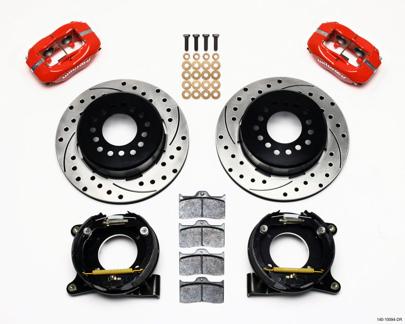 Wilwood Forged Dynalite P/S Park Brake Kit Drilled Red Chevy C-10 2.42 Offset 5-lug - GTR Auto