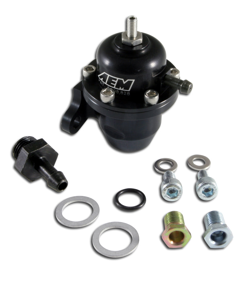 AEM 98-99 Acura CL / 00-05 S2000 / 98-02 Accord / 96-00 Civic Black Adjustable Fuel Pressure Regulat - GTR Auto