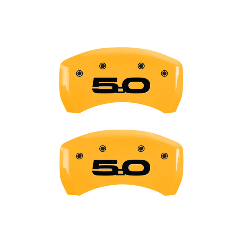 MGP Rear set 2 Caliper Covers Engraved Rear 2015/50 Yellow finish black ch 10203RM52YL