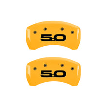 Load image into Gallery viewer, MGP Rear set 2 Caliper Covers Engraved Rear 2015/50 Yellow finish black ch 10203RM52YL