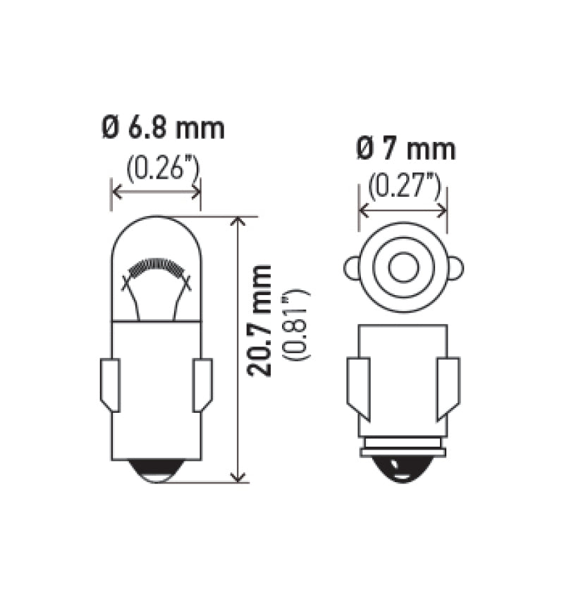 Hella 3898 12V 2W BA7s T2 Halogen Bulb (Min Order Qty 10) - GTR Auto