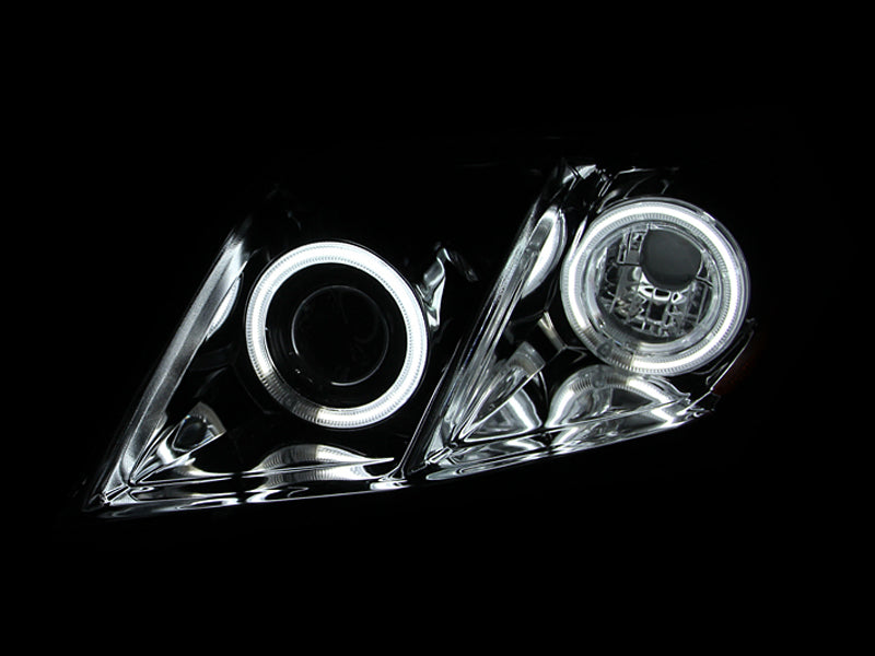 ANZO 2007-2009 Toyota Camry Projector Headlights w/ Halo Black - GTR Auto