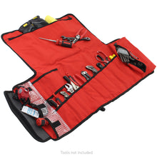 Load image into Gallery viewer, Go Rhino XVenture Gear Tool Roll Large (7x7in. Closed) 12oz Waxed Canvas - Black
