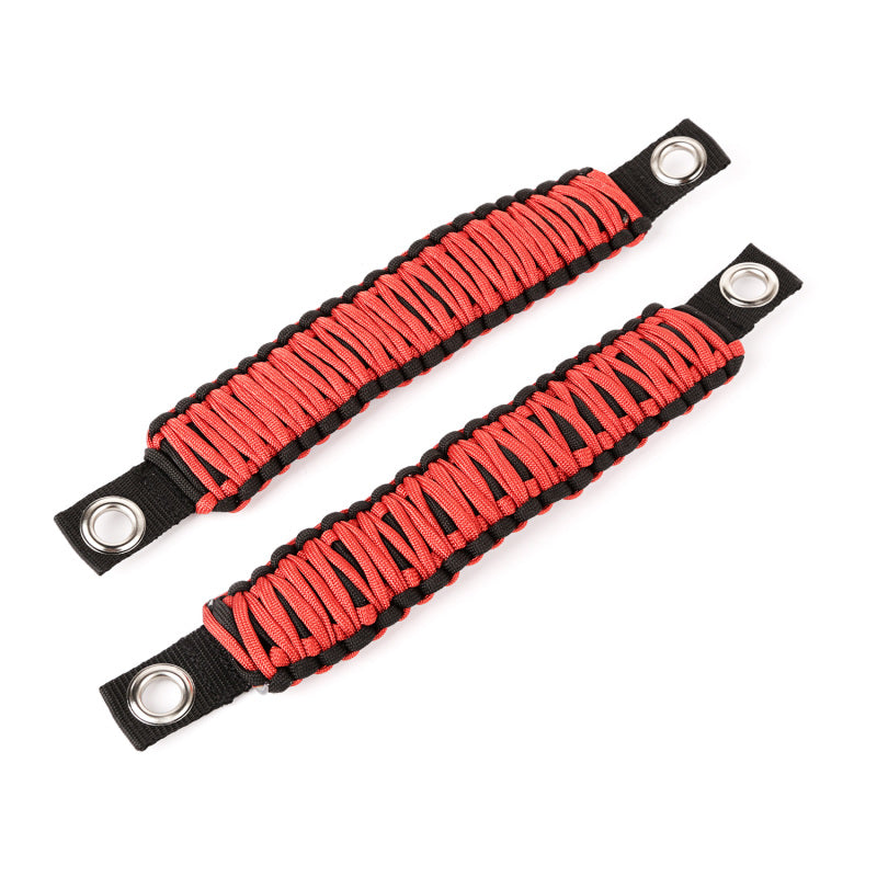 Rugged Ridge Paracord A-Pillar Grab Handle Red 07-18 Jeep Wrangler JK 13305.80