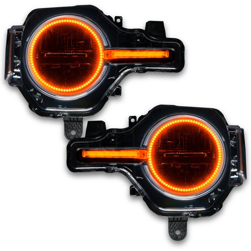 Oracle 21-22 Ford Bronco Headlight Halo Kit w/DRL Bar - Base Headlights -w/2.0 Controller