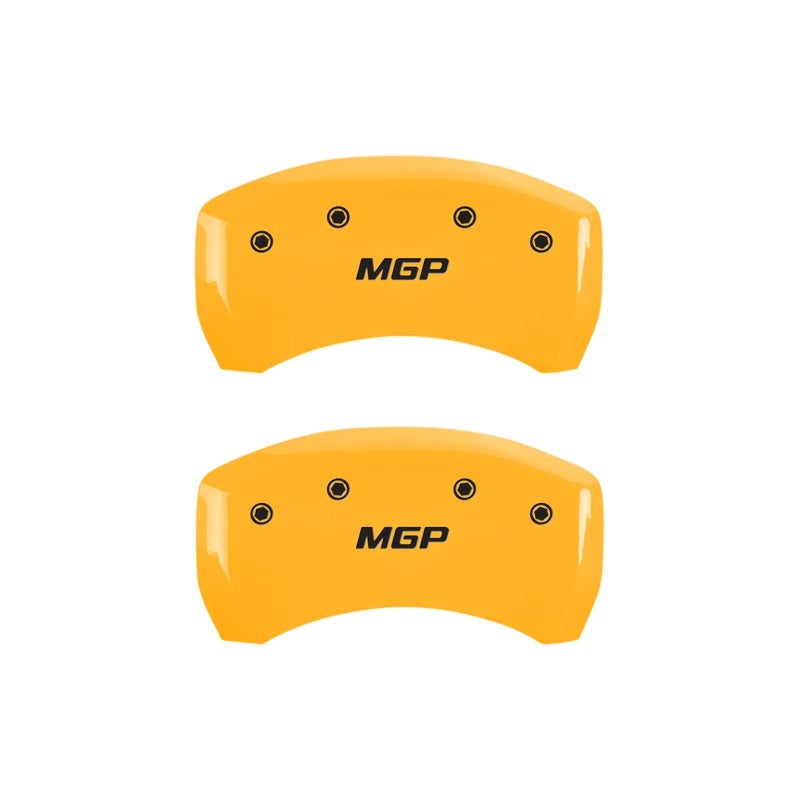 MGP Rear set 2 Caliper Covers Engraved Rear MGP Yellow finish black ch - GTR Auto