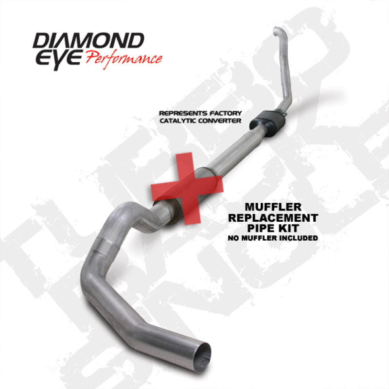 Diamond Eye KIT 5in TB MFLR RPLCMENT PIPE SGL ALUM 94-97 5 7 3L F250/F350 PWRSTROKE NFS W CARB STDS - GTR Auto