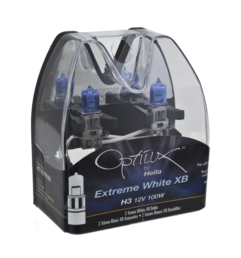 Hella Optilux H3 12V / 100W Xenon White XB Light Bulb - GTR Auto