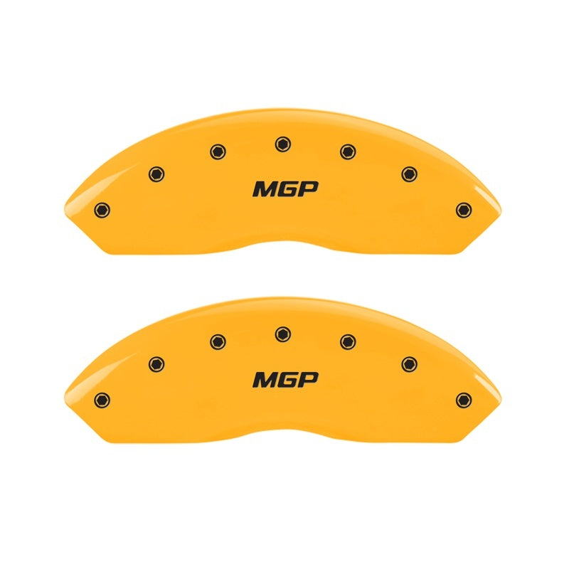 MGP 2 Caliper Covers Engraved Front MGP Yellow Finish Black Characters 1997 GMC Yukon - GTR Auto
