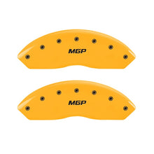 Load image into Gallery viewer, MGP 2 Caliper Covers Engraved Front MGP Yellow Finish Black Characters 1997 GMC Yukon - GTR Auto